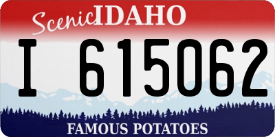 ID license plate I615062