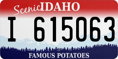 ID license plate I615063
