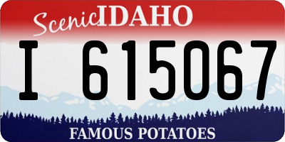 ID license plate I615067