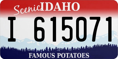 ID license plate I615071