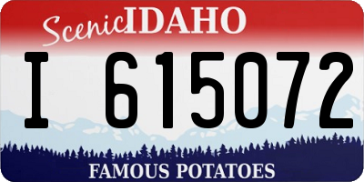 ID license plate I615072