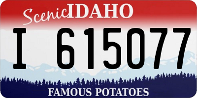 ID license plate I615077