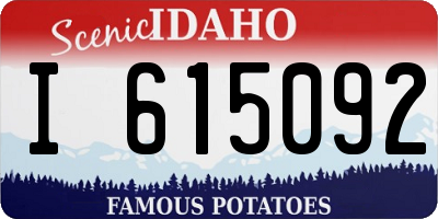 ID license plate I615092