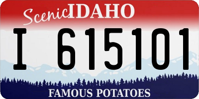 ID license plate I615101