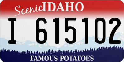 ID license plate I615102