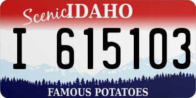 ID license plate I615103