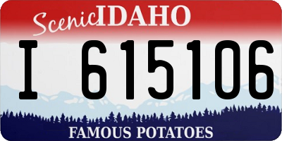 ID license plate I615106