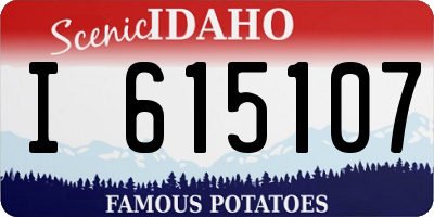 ID license plate I615107