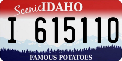 ID license plate I615110