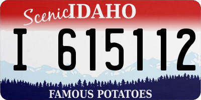ID license plate I615112