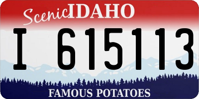 ID license plate I615113