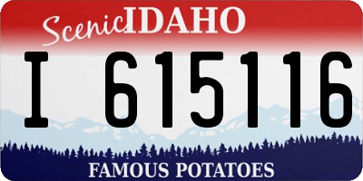 ID license plate I615116