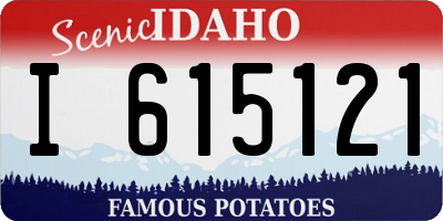 ID license plate I615121