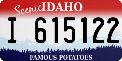 ID license plate I615122