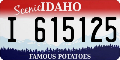 ID license plate I615125