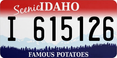 ID license plate I615126
