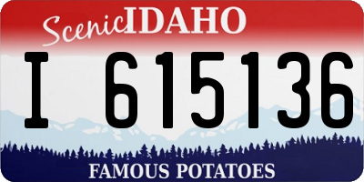 ID license plate I615136