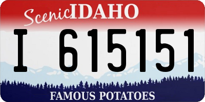 ID license plate I615151