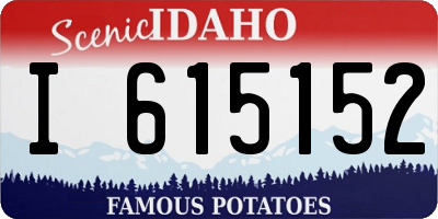 ID license plate I615152