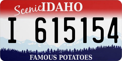ID license plate I615154