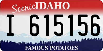 ID license plate I615156