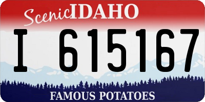 ID license plate I615167