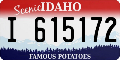 ID license plate I615172