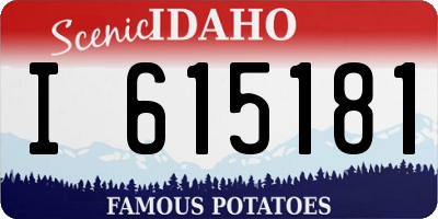 ID license plate I615181
