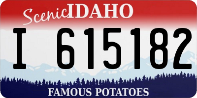 ID license plate I615182