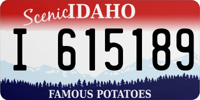 ID license plate I615189