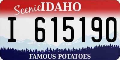 ID license plate I615190