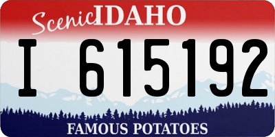 ID license plate I615192