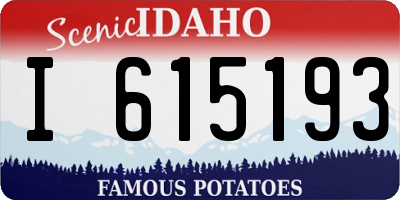 ID license plate I615193
