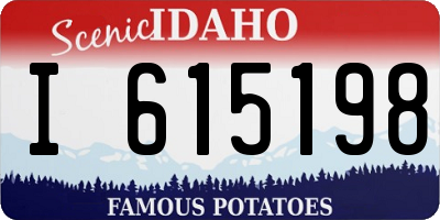 ID license plate I615198