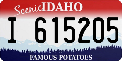 ID license plate I615205