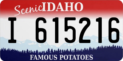 ID license plate I615216