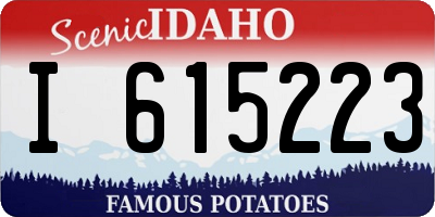 ID license plate I615223