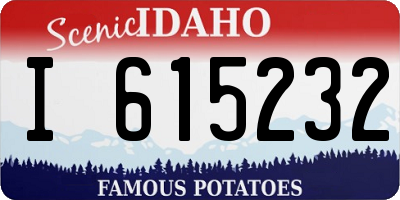 ID license plate I615232