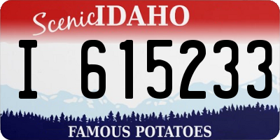 ID license plate I615233