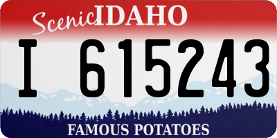 ID license plate I615243