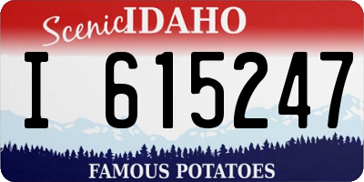 ID license plate I615247