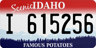 ID license plate I615256
