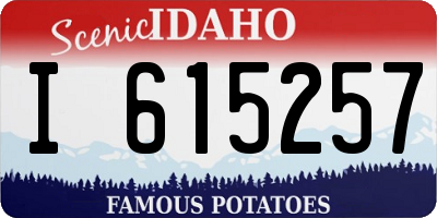 ID license plate I615257