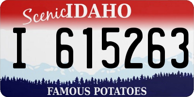 ID license plate I615263