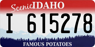 ID license plate I615278