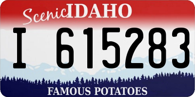 ID license plate I615283