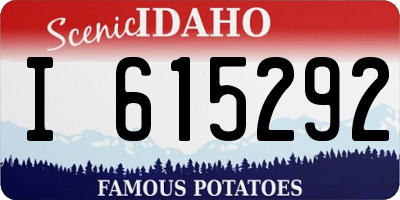 ID license plate I615292
