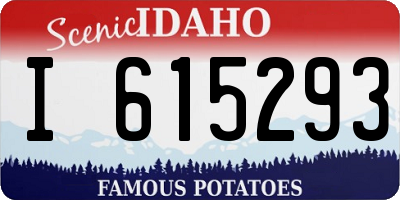 ID license plate I615293