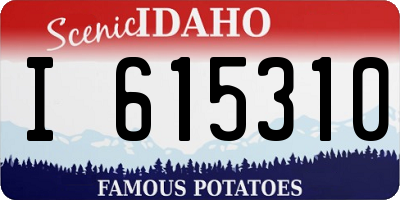 ID license plate I615310