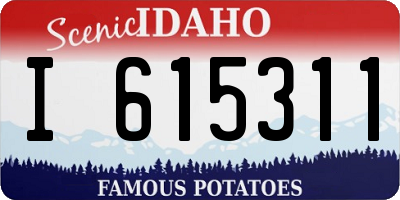 ID license plate I615311